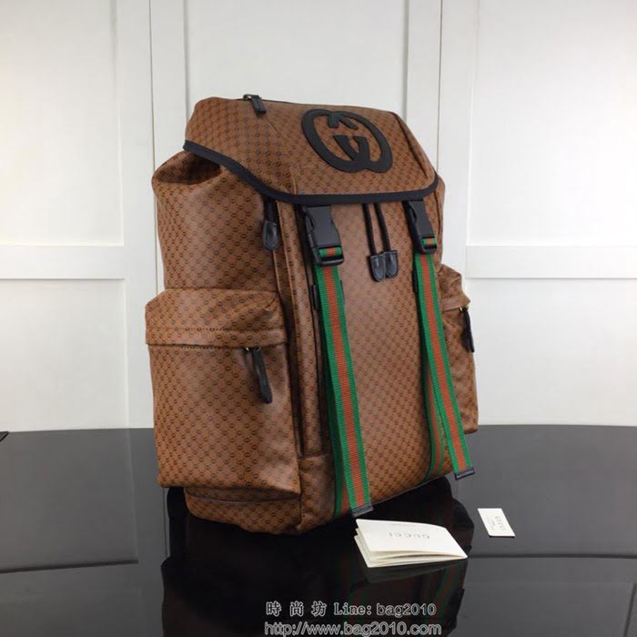 GUCCI古馳 新款 專櫃品質 原單 實物實拍 536413棕皮 男款雙肩包HY1334